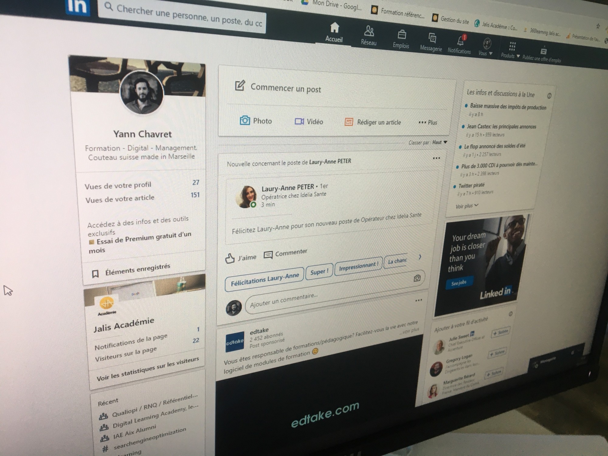 Formation LinkedIn pour les pros : Développez votre personnal branding